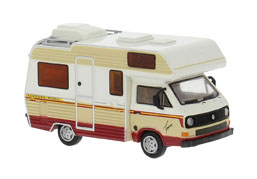Brekina: VW T3 Gipsy Camper, weiß/hellbeige