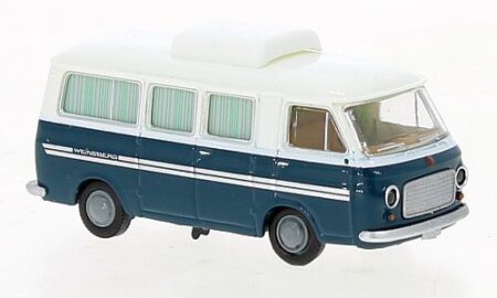 Brekina: Fiat 238 Camper, weiss/blau-0