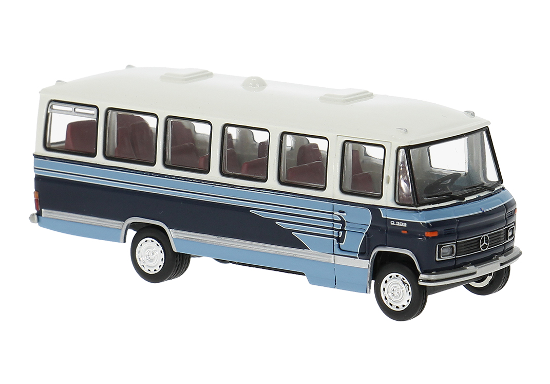 Brekina: Mercedes O 309 (1968), weiß/blau
