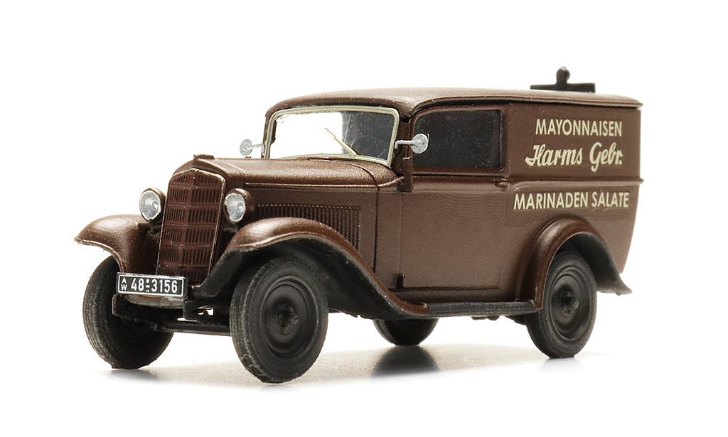Artitec 1/87 (H0): Opel P4 Kastenwagen "Gebr. Harms" – Bild 3
