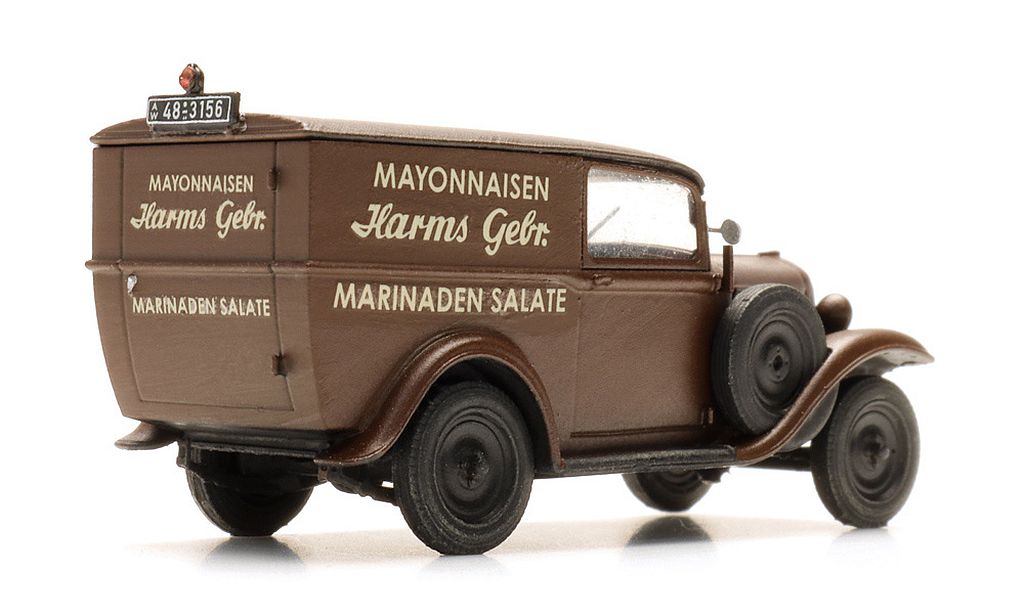 Artitec 1/87 (H0): Opel P4 Kastenwagen "Gebr. Harms" – Bild 2