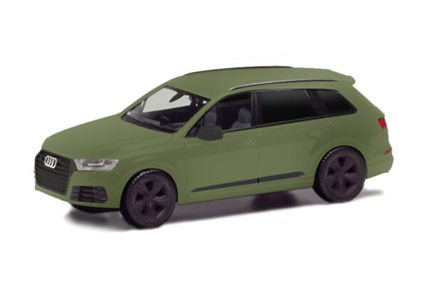 Herpa: Audi Q7 mit getönten Scheiben, olivgrün -0