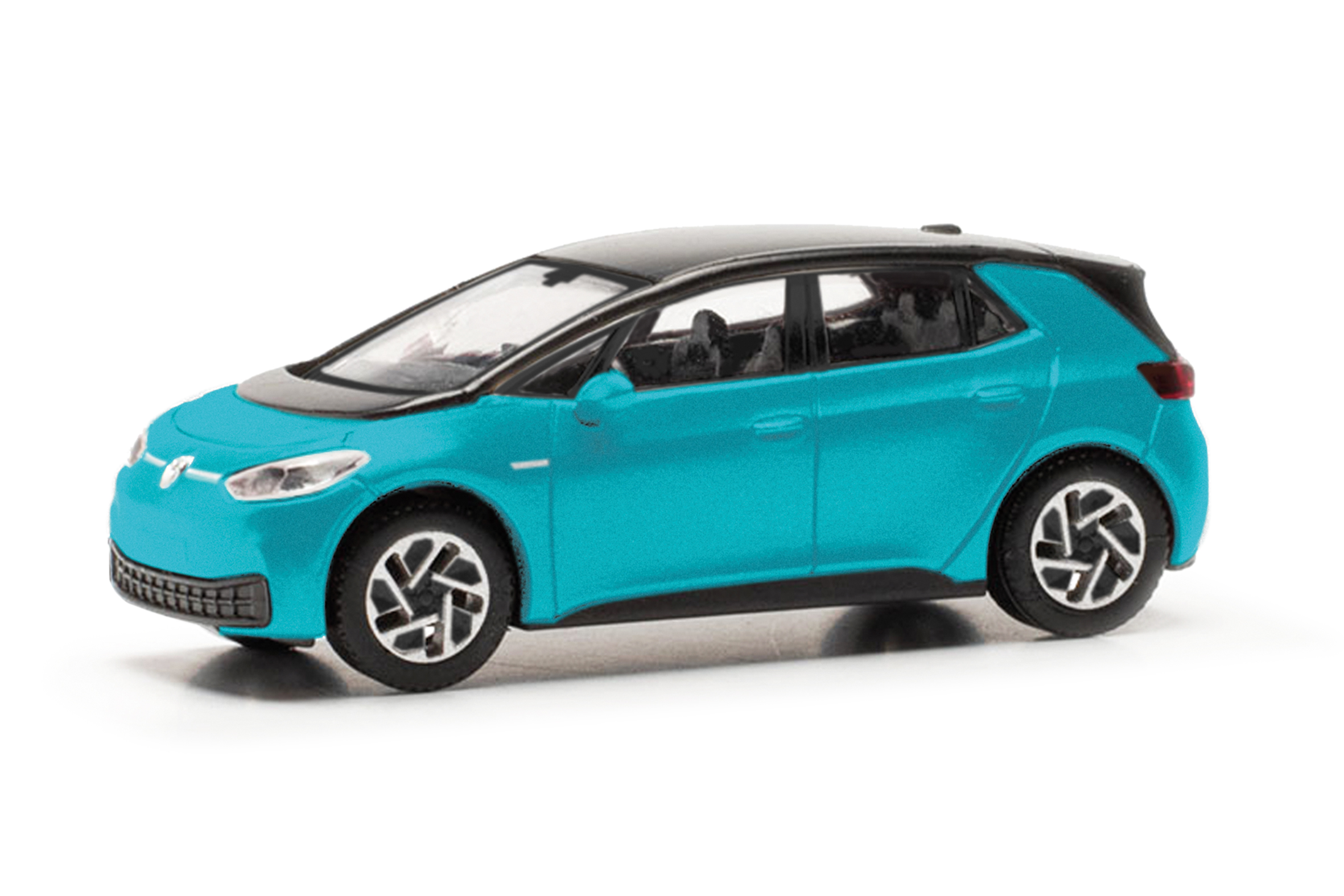 Herpa: Volkswagen (VW) ID. 3, makena-türkis metallic (Dach schwarz)