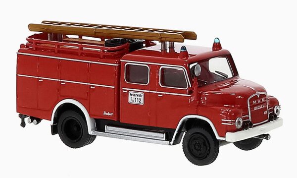 Brekina: MAN 450 HA TLF 16 "Feuerwehr", rot/weiß-0