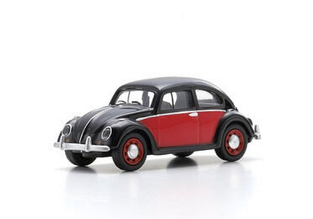 Schuco 1/87: VW Käfer, schwarz/rot