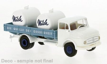 Brekina: Mercedes L 322 "Milch", mit Tanks-0