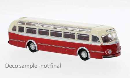 Brekina: Mercedes-Benz O 6600 H, rot / beige-0