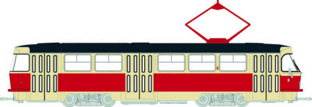 Brekina: Tatra Straßenbahn T3/T4 (1970), Chemnitz