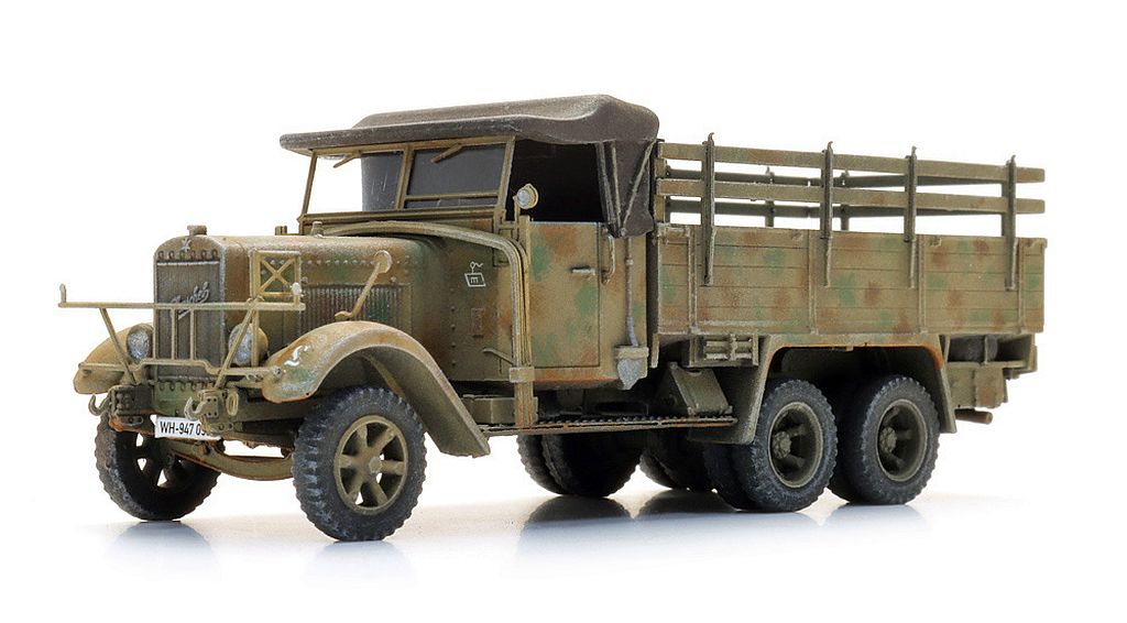 Artitec 1/87 (H0): Henschel 33 D1 offener Pritschenwagen, Wehrmacht, Tarnung