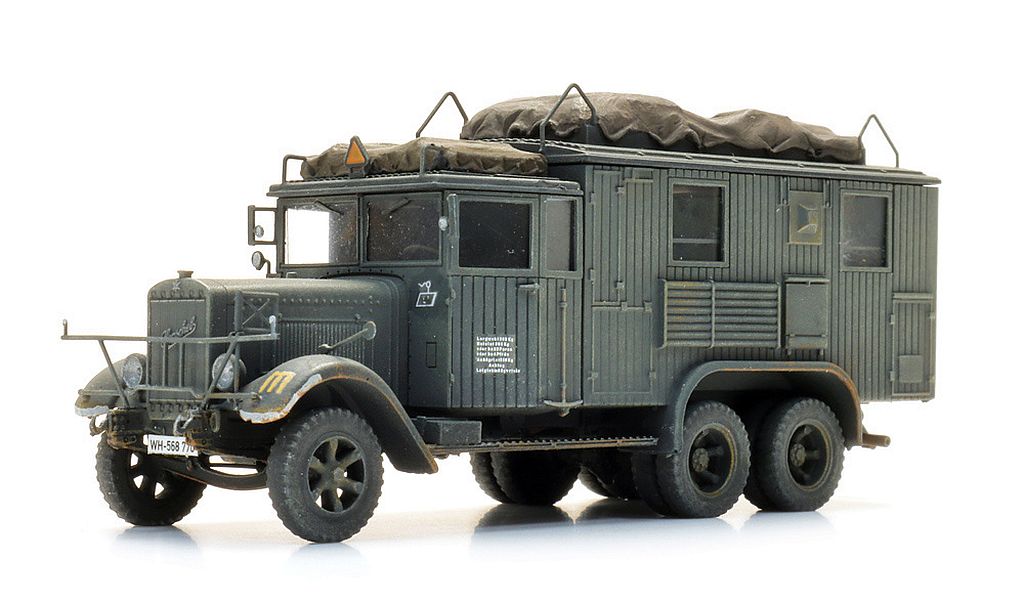 Artitec 1/87 (H0): Henschel 33 D1, Kfz. 72, Fernsprechwagen, grau