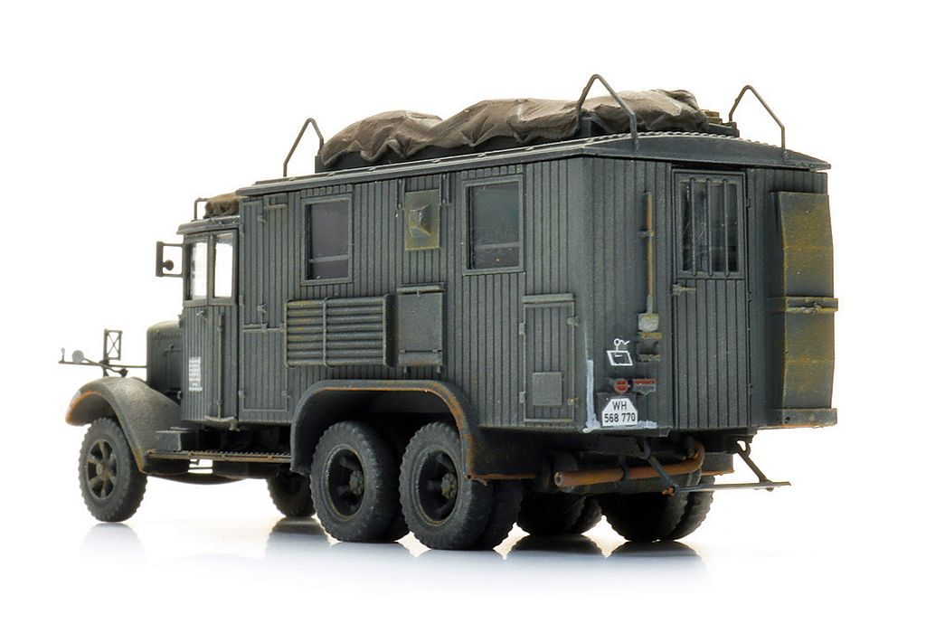Artitec 1/87 (H0): Henschel 33 D1, Kfz. 72, Fernsprechwagen, grau – Bild 4