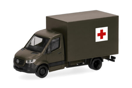 Herpa Military: MB Sprinter 18 mit Koffer "Schweizer Armee / Rotes Kreuz" (CH)
