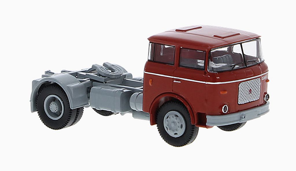 Brekina: LIAZ 706 Zugmaschine, rot / grau
