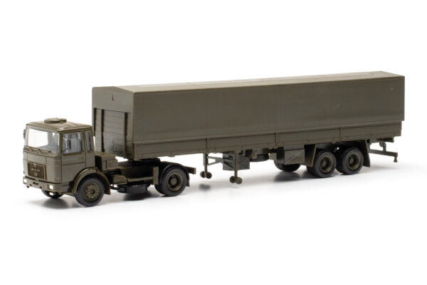 Herpa Military: MAN F8 Planen-Sattelzug "Bundeswehr" -0