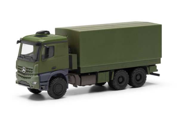 Herpa Military: MB Arocs 6x6 Pritsche/Plane, undekoriert-0