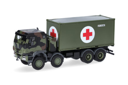 Herpa Military: Iveco Trakker 8x8 Lkw mit 20 ft. Container "BW / RK"