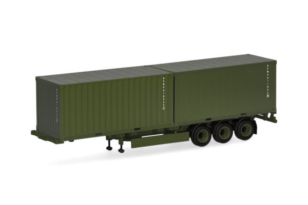 Herpa Military: Containerauflieger 3achs mit 2 x 20ft. Container "Bundeswehr"