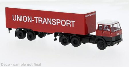 Brekina: Henschel F 221 S Koffer-Sattelzug "Union Transport"-0