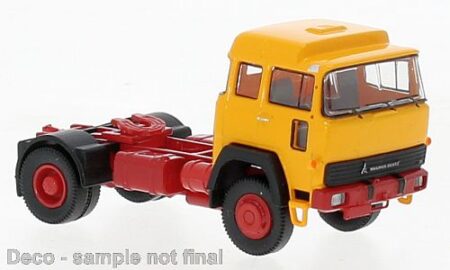 Brekina: Magirus 310 D 16 SZM, dunkelgelb/rot-0