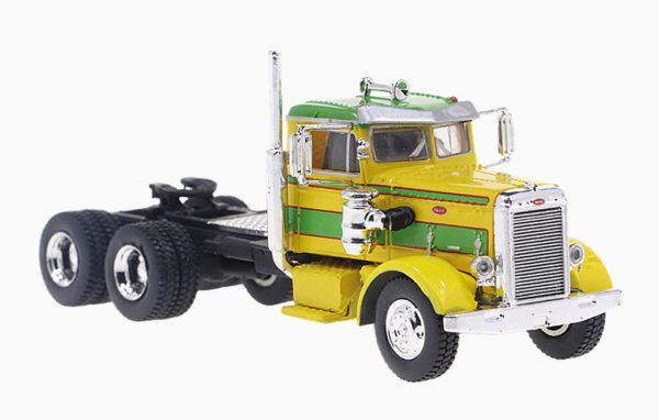 Brekina: Peterbilt 281 Zugmaschine, gelb mit grünem Dekor