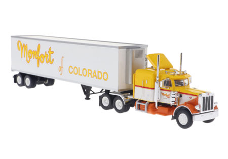 Brekina: Peterbilt 359 Koffer-Sattelzug "Monfort" (USA)