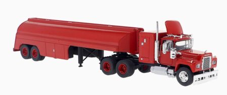 Brekina: Mack RS 700 Tank-Sattelzug, rot-0