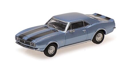 Minichamps 1/87: Chevrolet Camaro Coupé (1967), blaumet./schwarz
