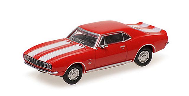 Minichamps 1/87: Chevrolet Camaro Coupé (1967), rot/weiß
