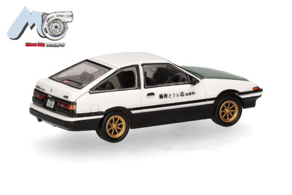 Herpa / MicroCity87: Toyota Corolla AE86 (1983-1985), weiß/grün – Bild 5