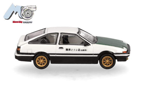 Herpa / MicroCity87: Toyota Corolla AE86 (1983-1985), weiß/grün – Bild 4