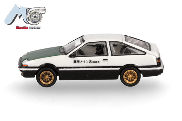 Herpa / MicroCity87: Toyota Corolla AE86 (1983-1985), weiß/grün – Bild 3