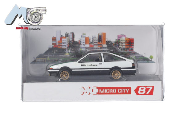 Herpa / MicroCity87: Toyota Corolla AE86 (1983-1985), weiß/grün – Bild 2