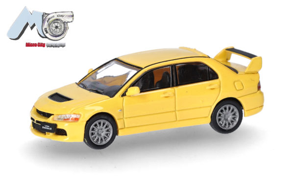 Herpa / MicroCity87: Mitsubishi Lancer Evolution 9 (2005-2007), gelb