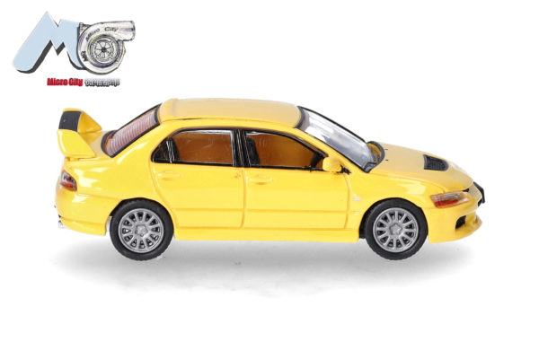 Herpa / MicroCity87: Mitsubishi Lancer Evolution 9 (2005-2007), gelb – Bild 4