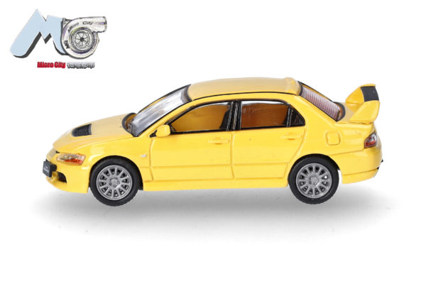 Herpa / MicroCity87: Mitsubishi Lancer Evolution 9 (2005-2007), gelb – Bild 3