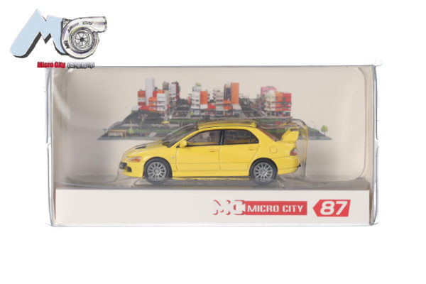 Herpa / MicroCity87: Mitsubishi Lancer Evolution 9 (2005-2007), gelb – Bild 2
