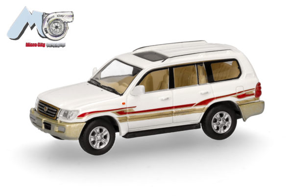 Herpa / MicroCity87: Toyota Landcruiser LC 100, weiß (1998–2007)