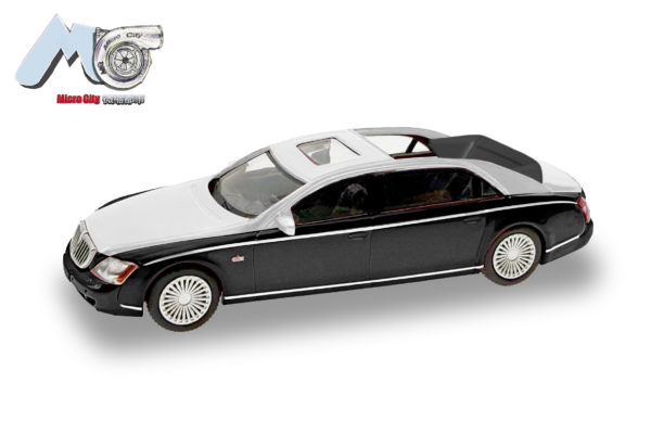 Herpa / MicroCity87: Maybach 62S, Schwarz/Silber (2002–2013)