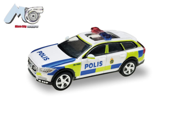 Herpa / MicroCity87: Volvo V90 (ab 2017) "Polis Schweden" (SW)
