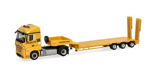 Herpa Sondermodell: MB Actros 18 SS Semitieflade-Sz. "Leonhard Weiss"