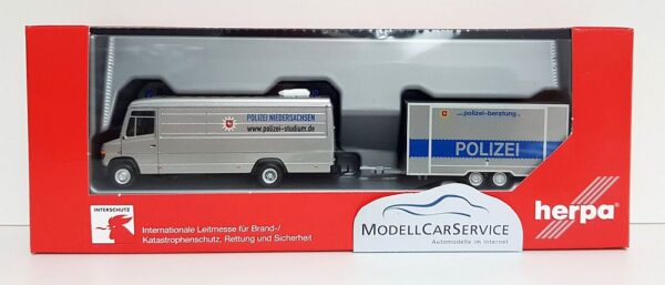 Herpa: MB Vario mit Anhänger "Polizei Hannover" (Interschutz)-21805