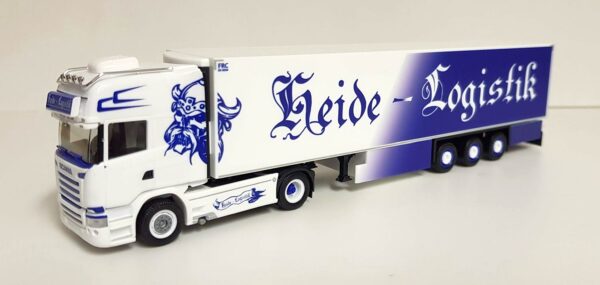 Herpa: Scania R `13 TL KüKo-SZ "Heide Logistik" (blau)-0