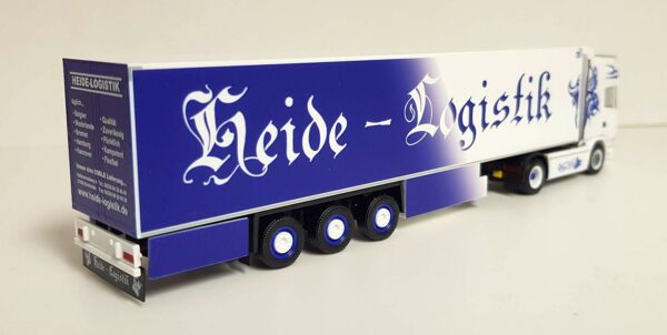 Herpa: Scania R `13 TL KüKo-SZ "Heide Logistik" (blau)-17501