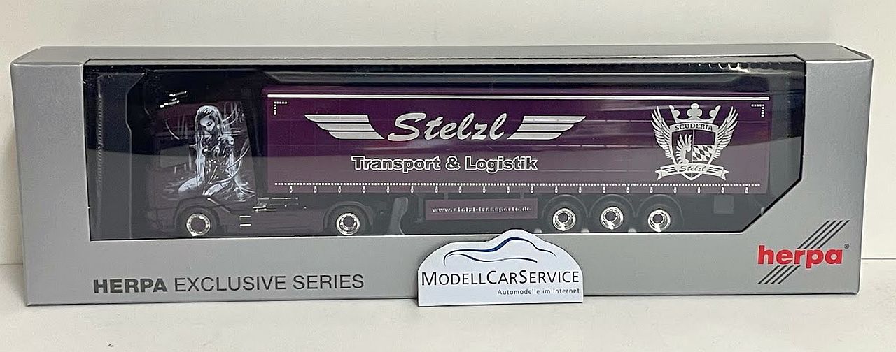 Herpa Sondermodell: DAF XG+ Gardinenplanen-Sattelzug "Stelzl" (2025) – Bild 3