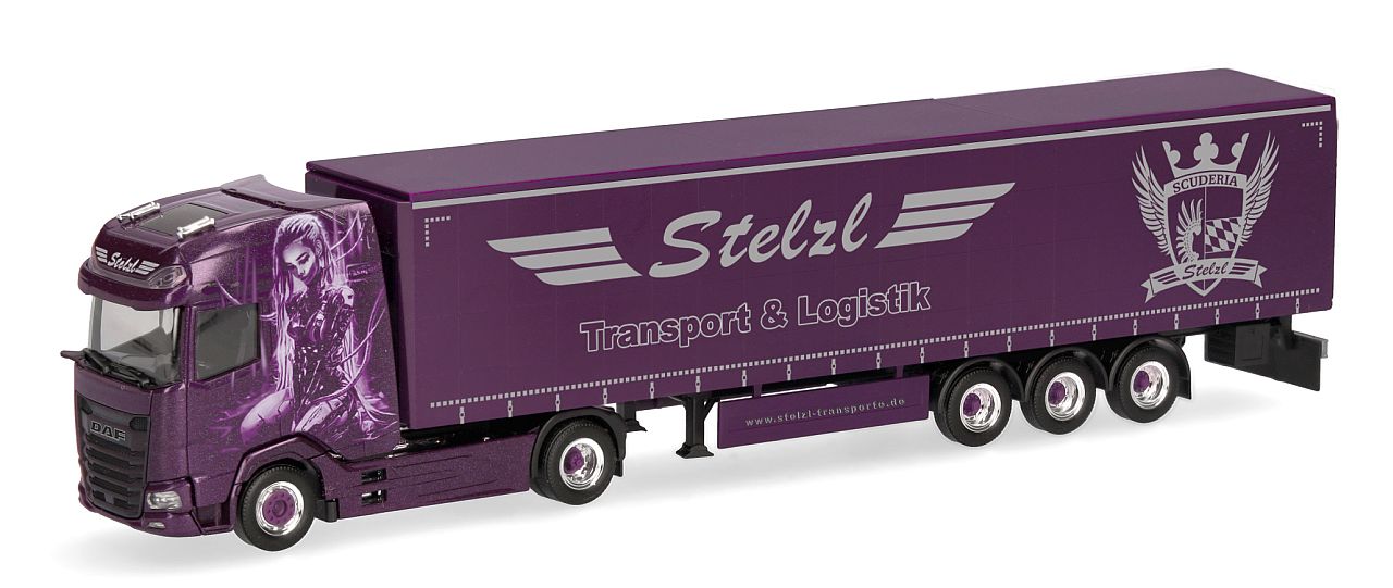 Herpa Sondermodell: DAF XG+ Gardinenplanen-Sattelzug "Stelzl" (2025)