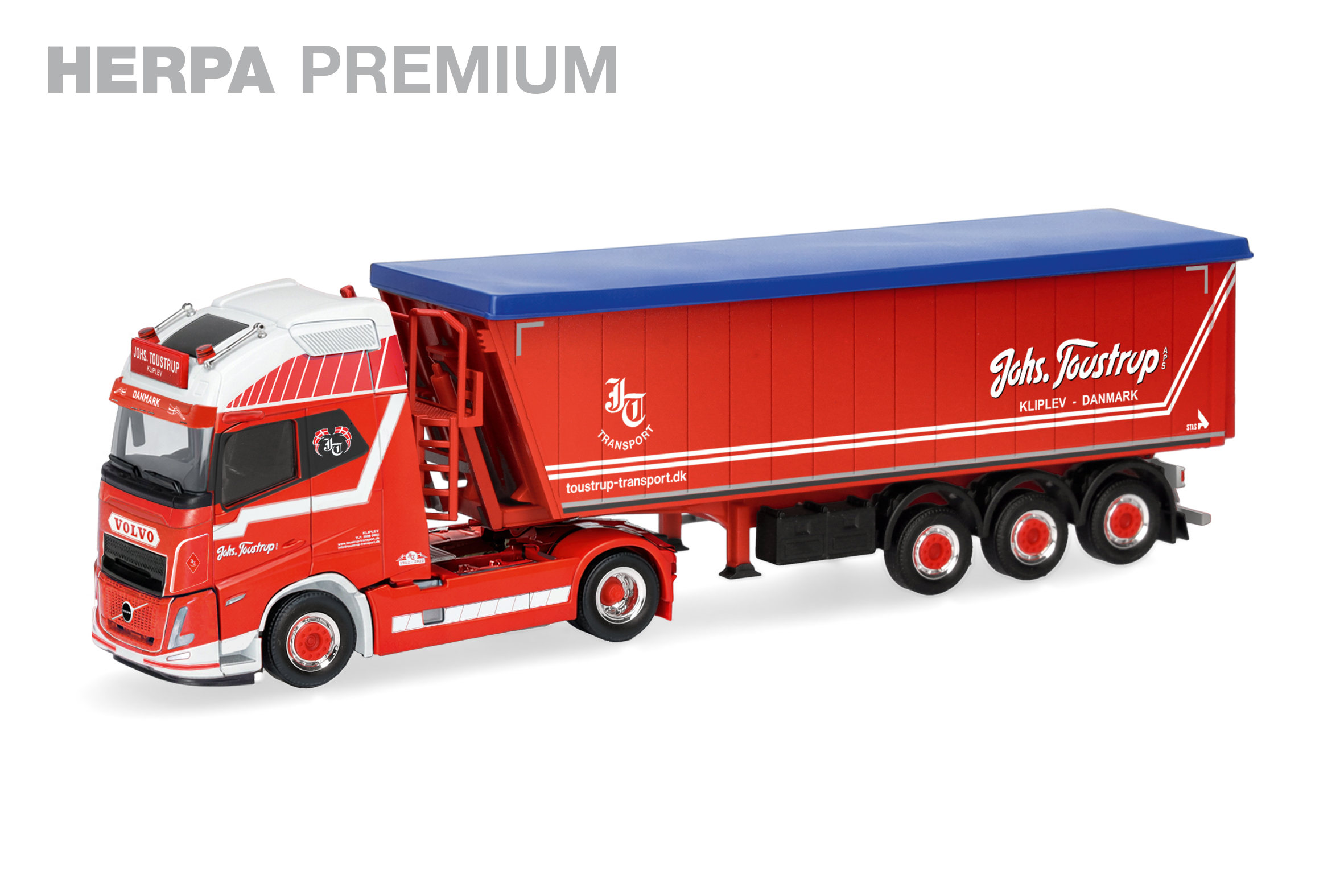 Herpa Premium: Volvo FH Aero GL XL Stöffelliner-Sz. "Johs. Toustrup" (DK)