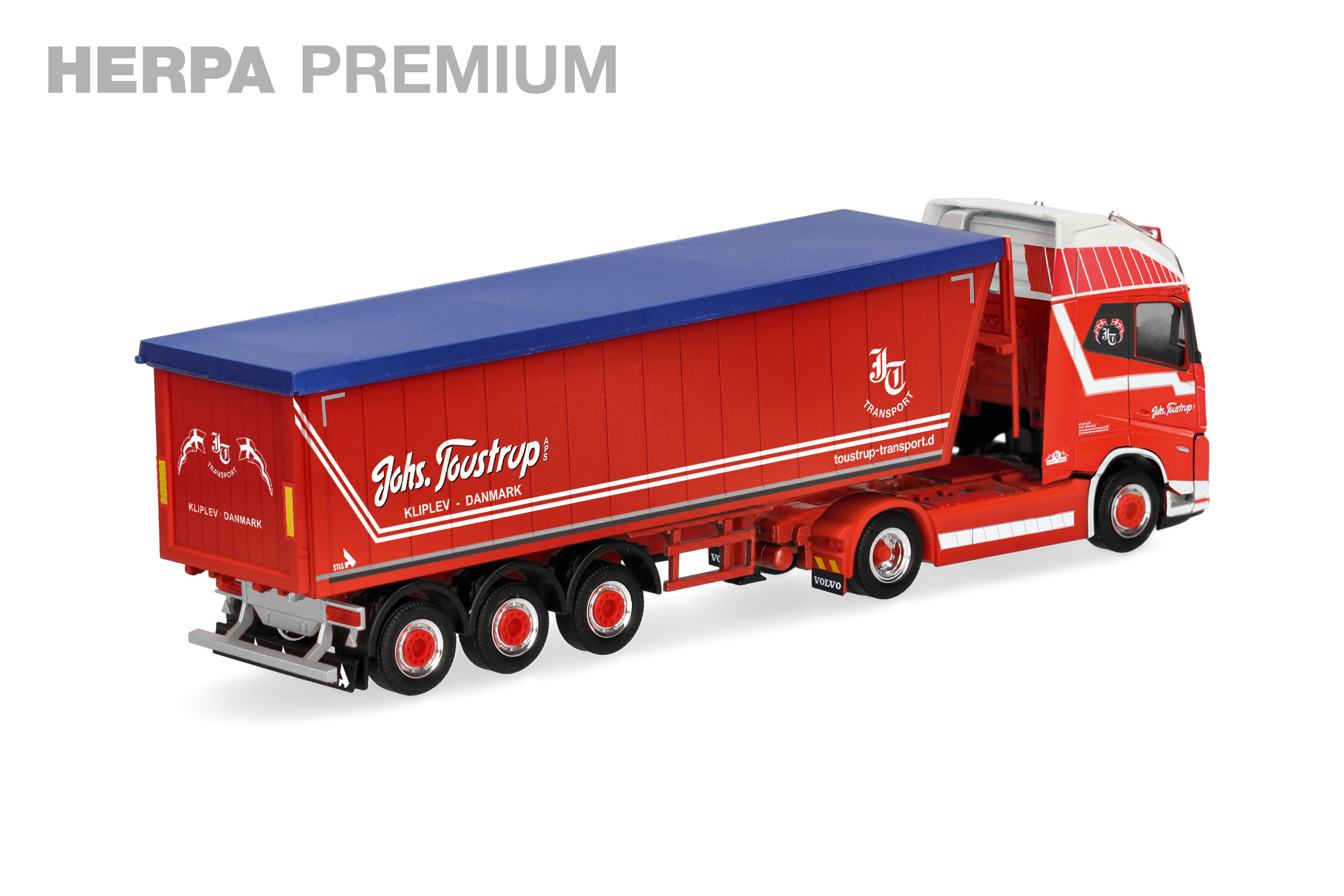 Herpa Premium: Volvo FH Aero GL XL Stöffelliner-Sz. "Johs. Toustrup" (DK) – Bild 2