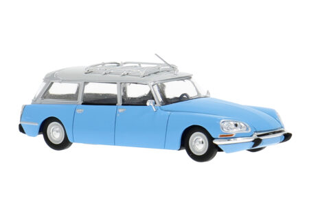 Brekina: Citroën DS Break, hellblau / hellgrau