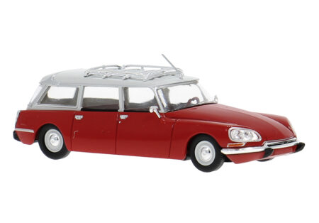 Brekina: Citroën DS Break, rot / hellgrau