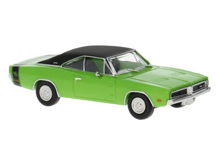 Brekina: Dodge Charger (1969), grün/schwarz